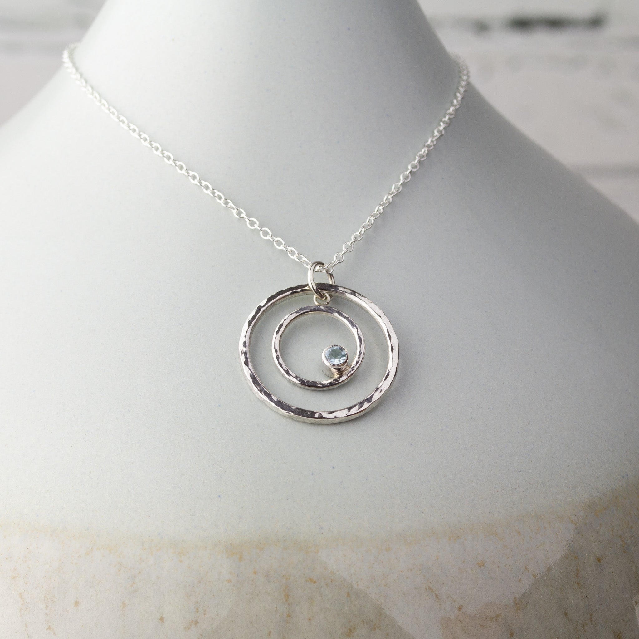 Caldera Eclissi Doppia Aquamarine Pendant