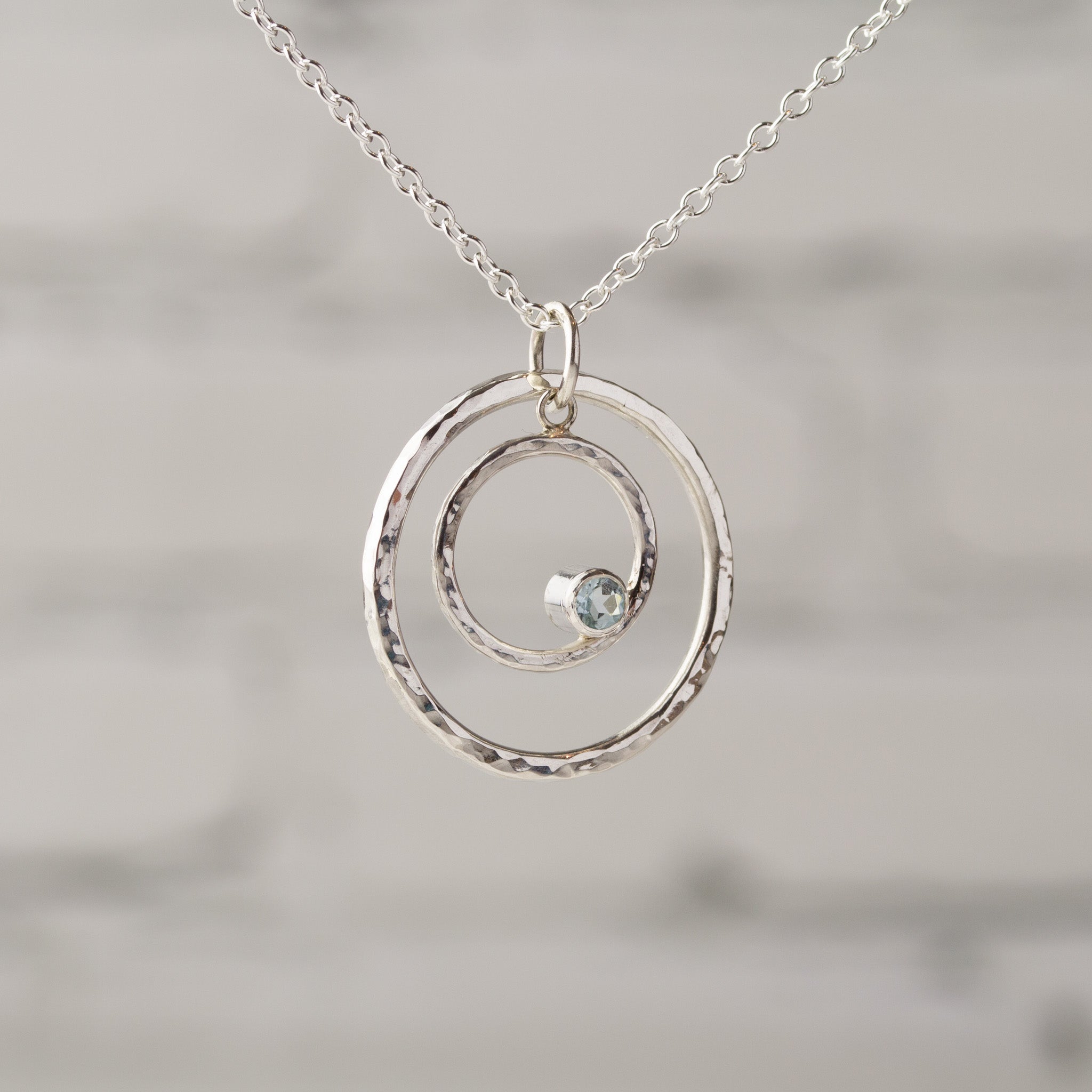 Caldera Eclissi Doppia Aquamarine Pendant