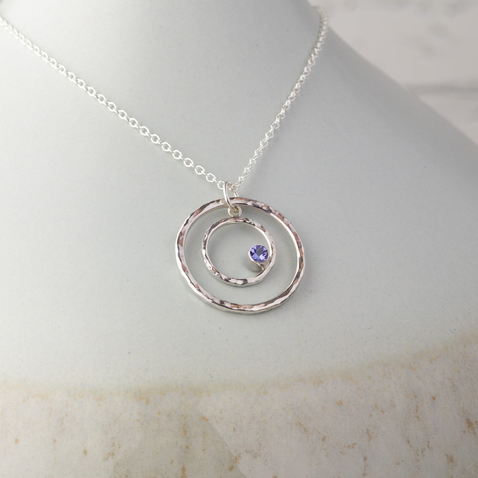 Caldera Eclissi Doppia Tanzanite Pendant
