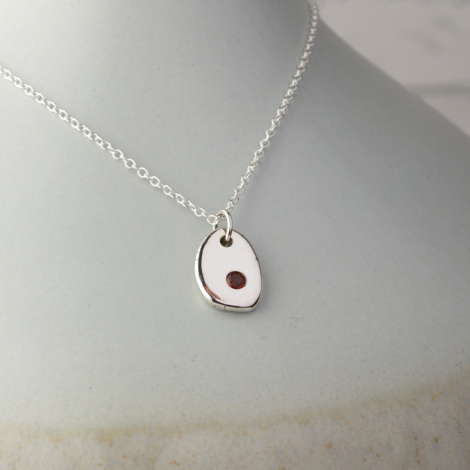 Coast Charm Pendant with Garnet