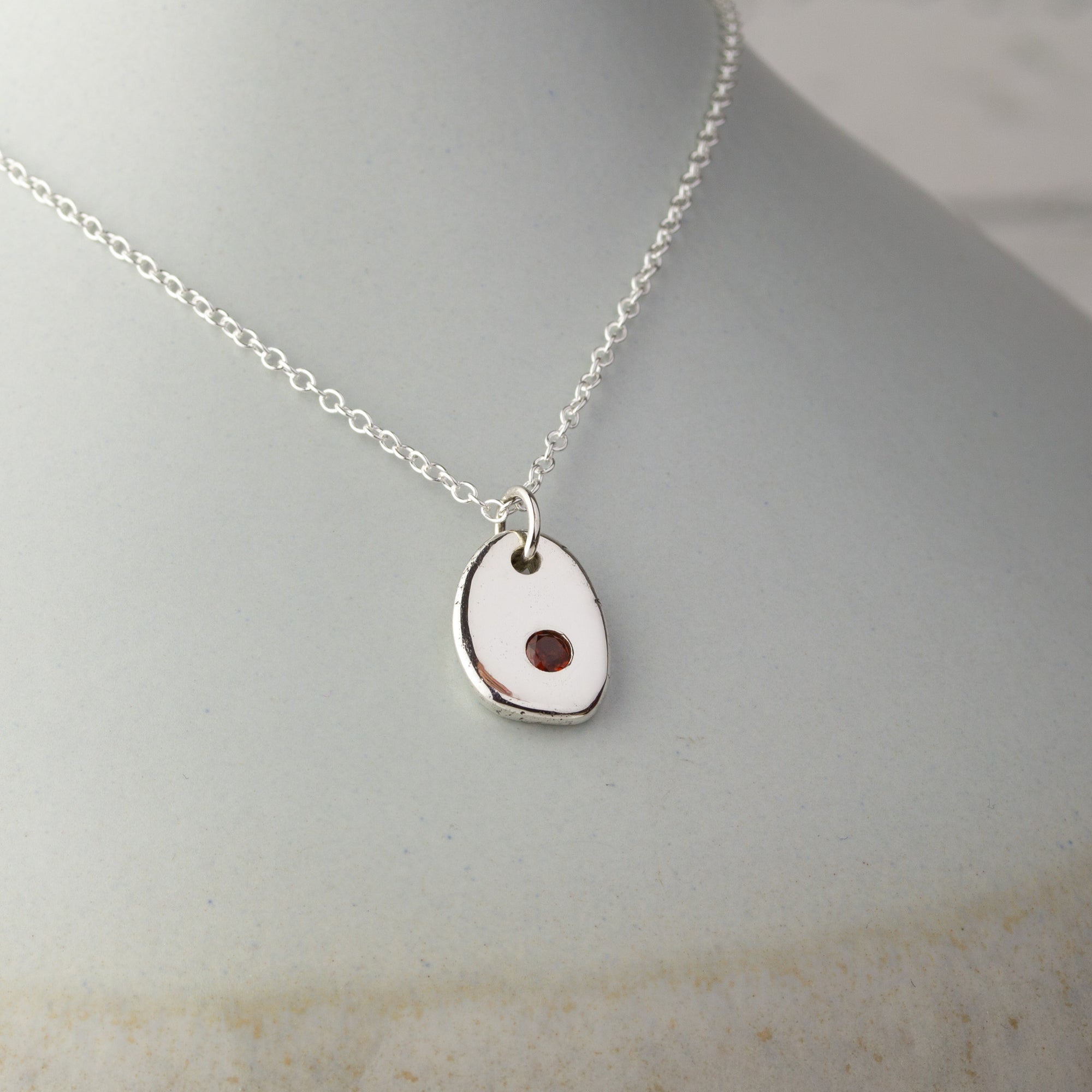 Coast Charm Pendant with Garnet