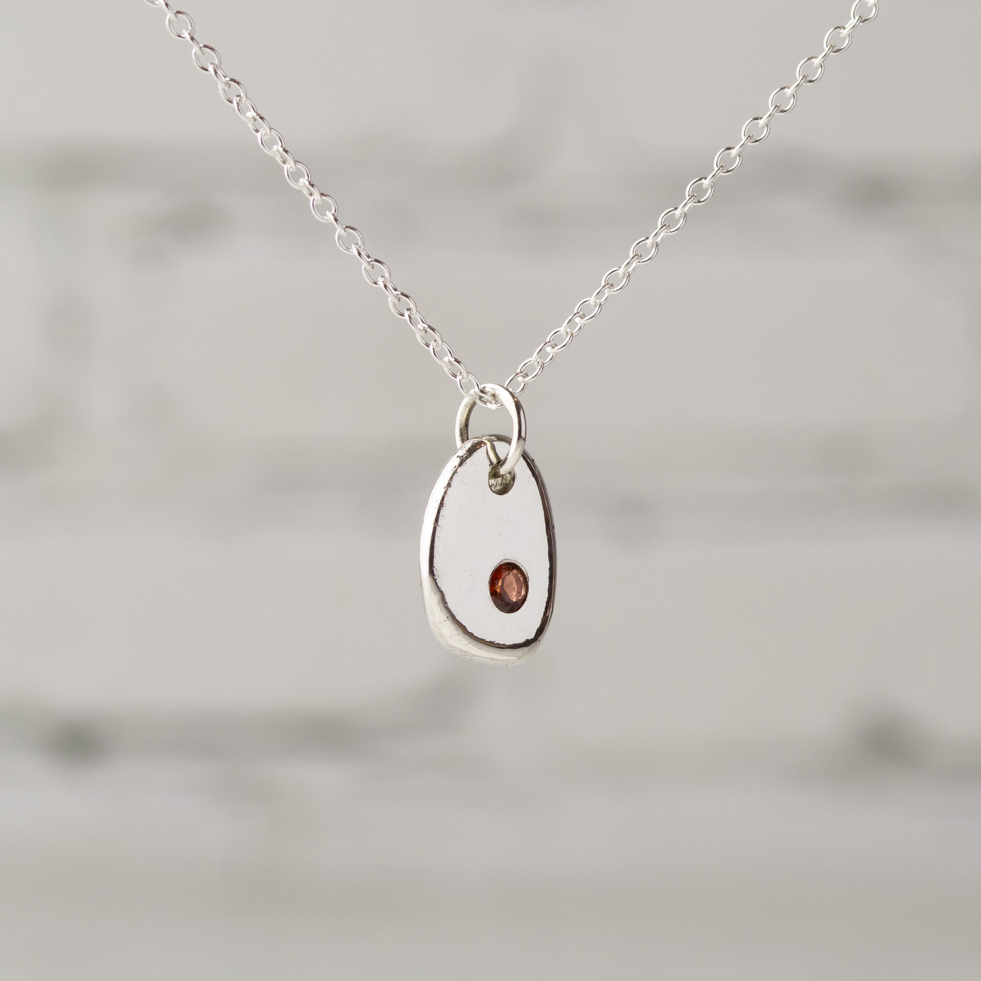 Coast Charm Pendant with Garnet