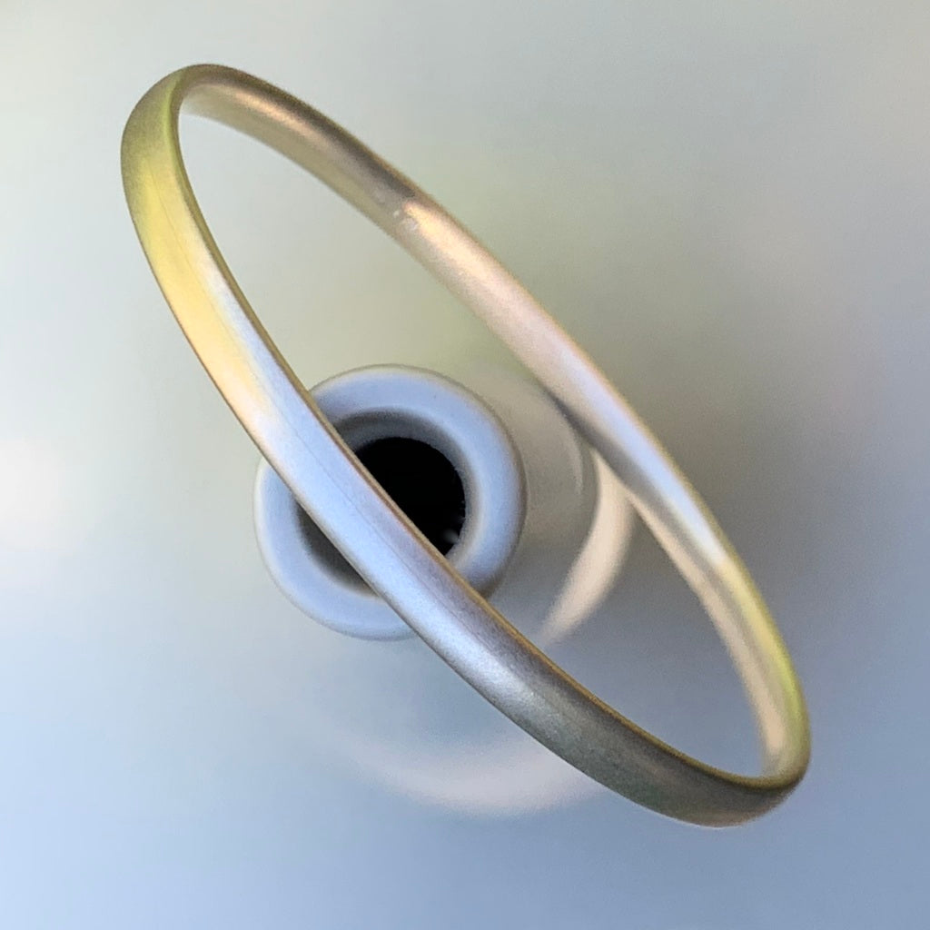 Cortez Bangle - ladies silver bangle - handmade in Wiltshire, UK - polished, satin or hammered bangles