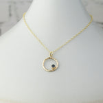 Caldera Eclissi London Blue Topaz Gold Pendant