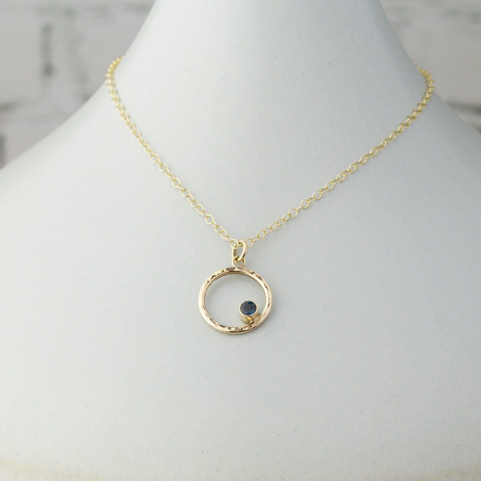 Caldera Eclissi London Blue Topaz Gold Pendant