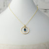 Caldera Pera London Blue Topaz Gold Pendant