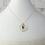 Caldera Pera London Blue Topaz Gold Pendant