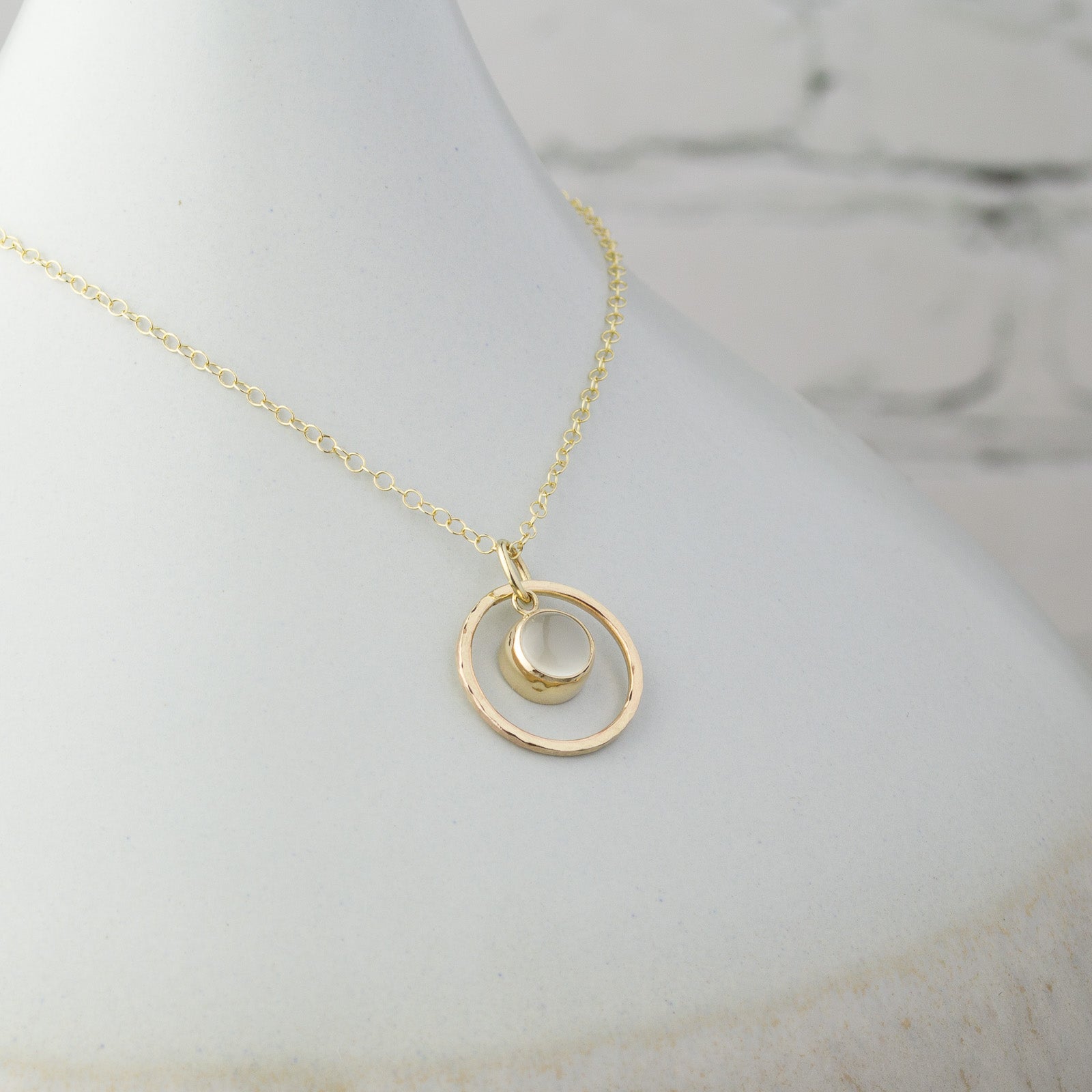 Caldera Solaris Gold Moonstone Pendant