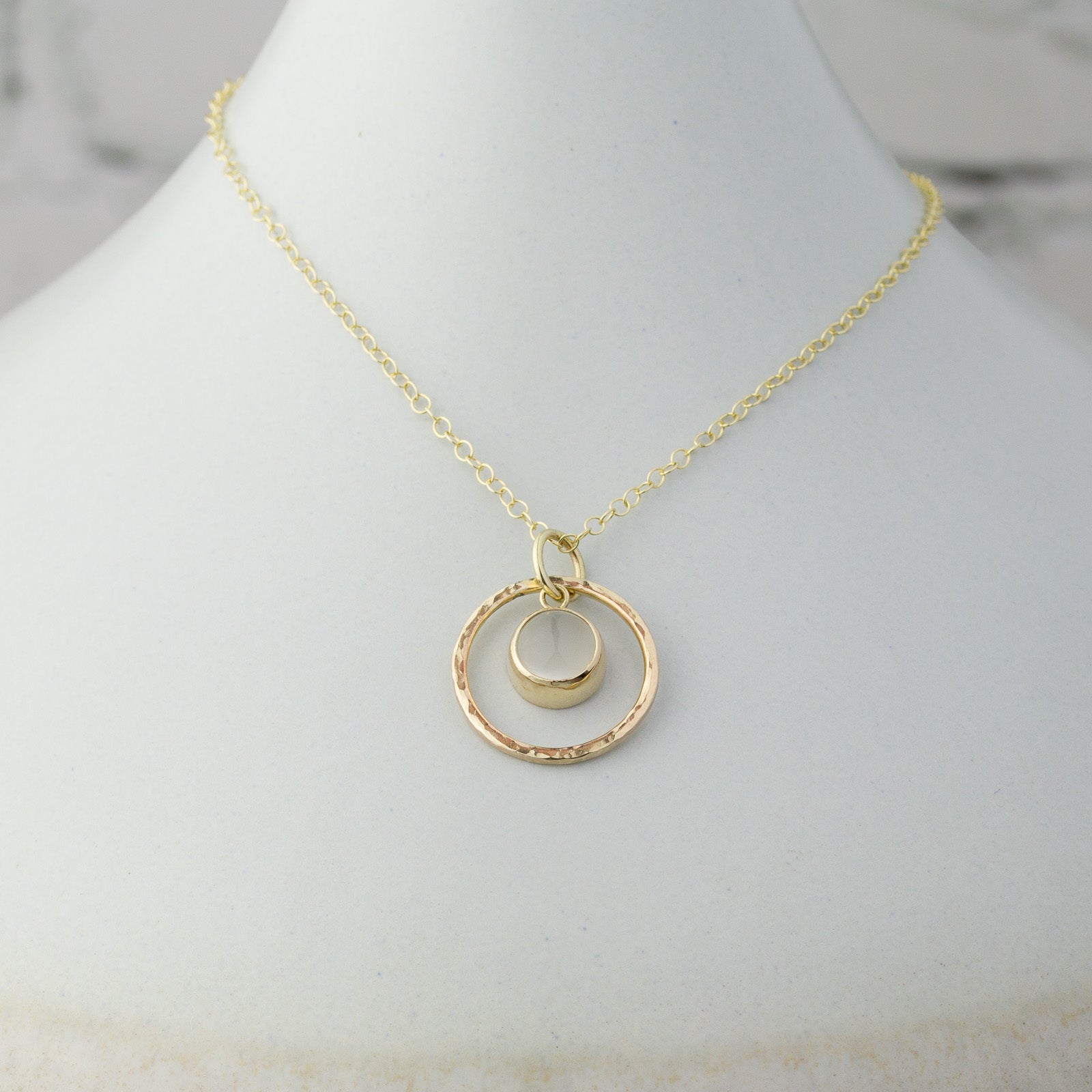 Caldera Solaris Gold Moonstone Pendant