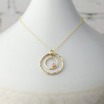 Caldera Eclissi Doppia Pink Sapphire Gold Pendant