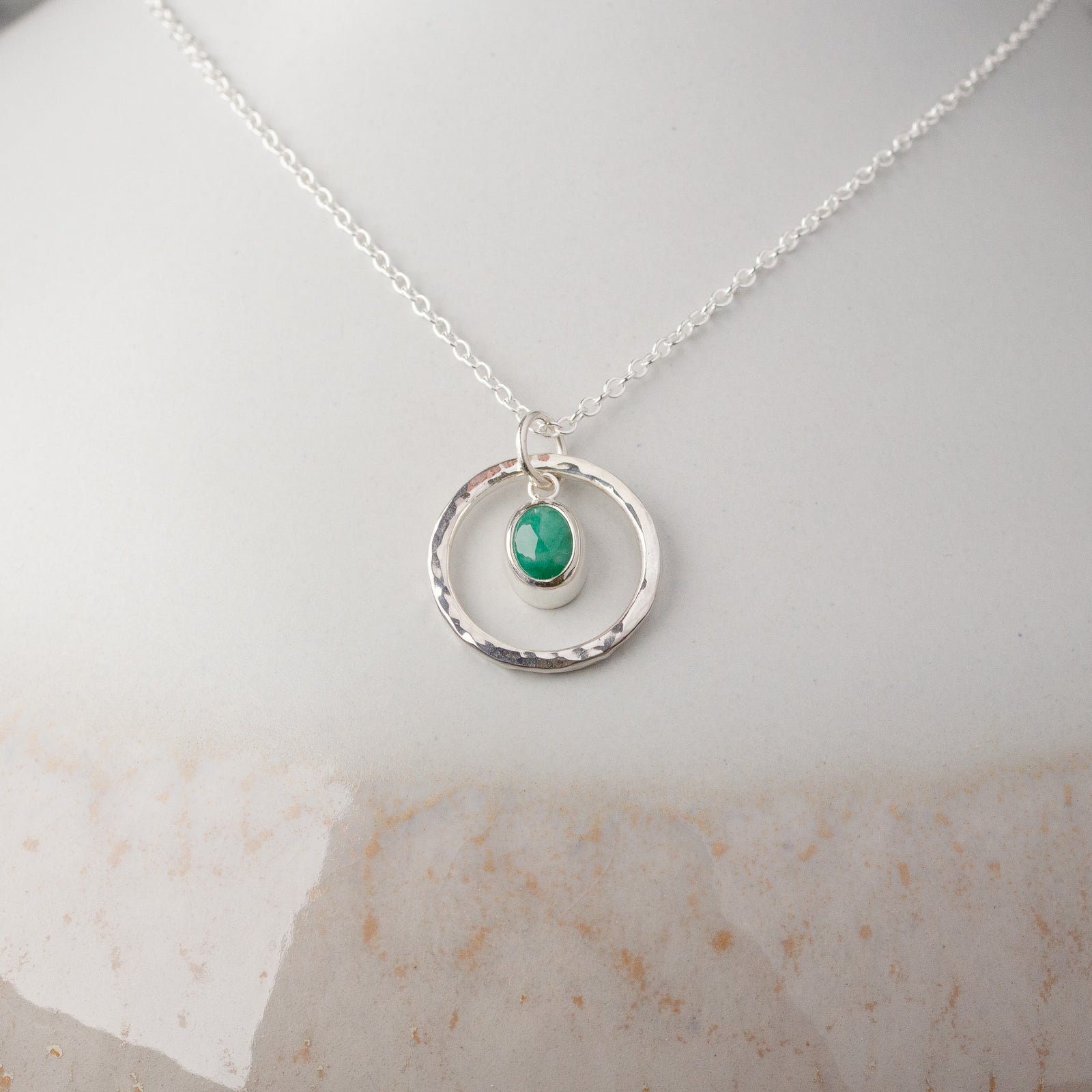 Caldera Iris Emerald Pendant