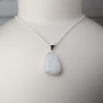 Rainbow Moonstone Silver Pendant
