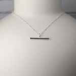Silver T-Bar Pendant - Round Profile