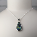 Pear Shaped Labradorite Sterling Silver Pendant