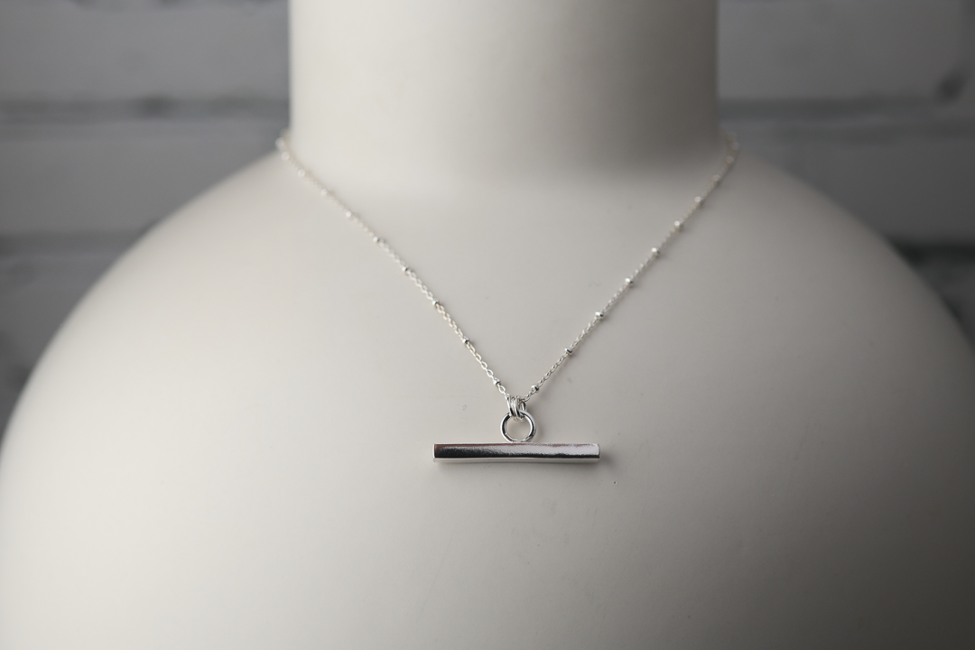 Silver T-Bar Pendant - Square Profile