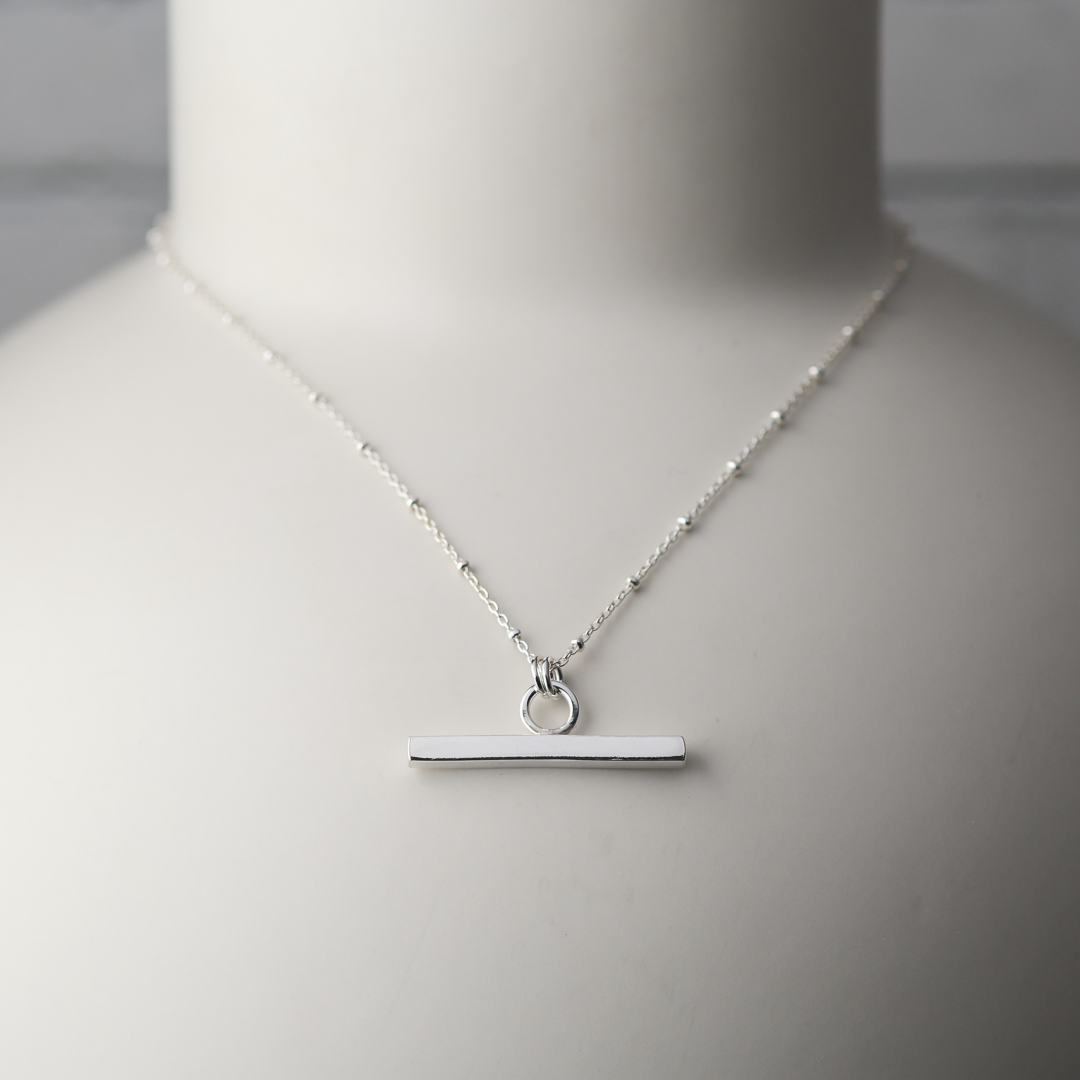 Silver T-Bar Pendant - Square Profile