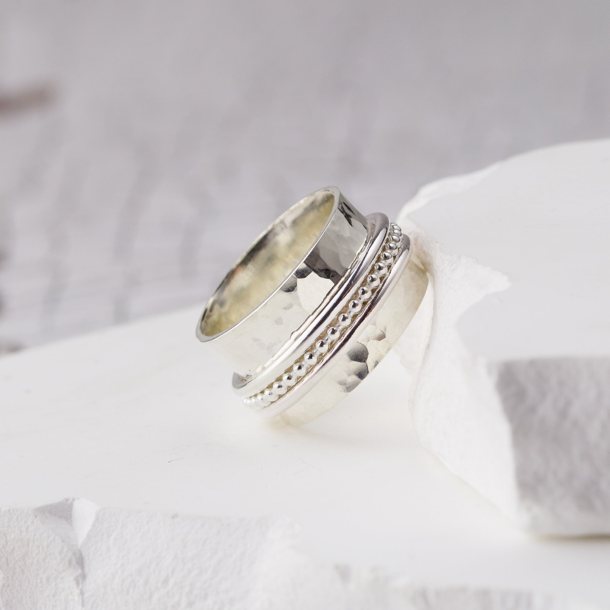 Silver Triple Spinner Ring