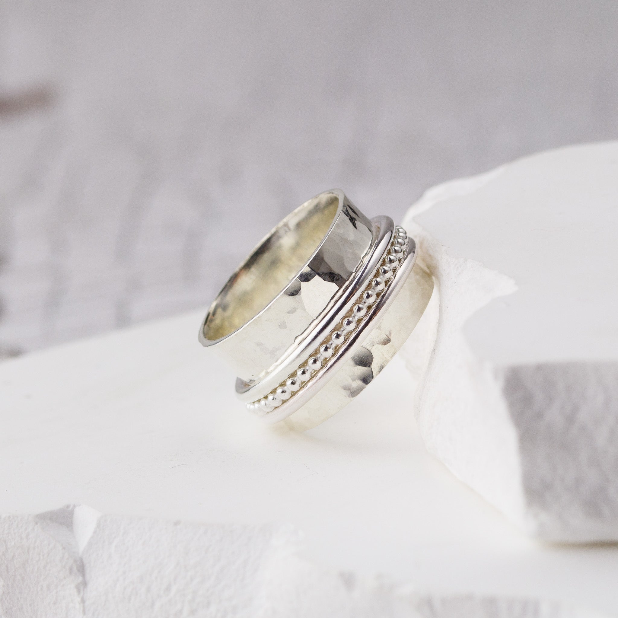 Silver Triple Spinner Ring