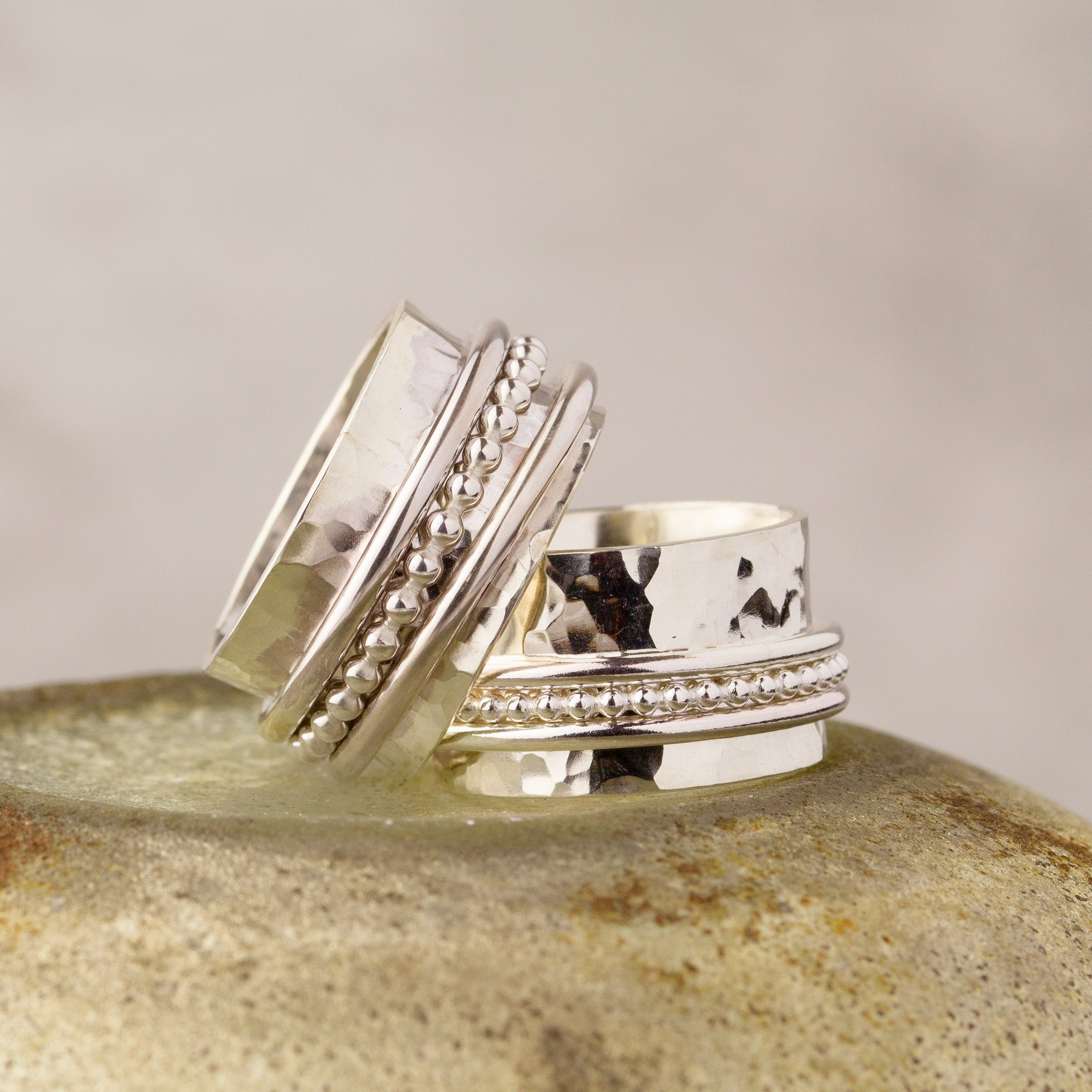 Silver Triple Spinner Ring