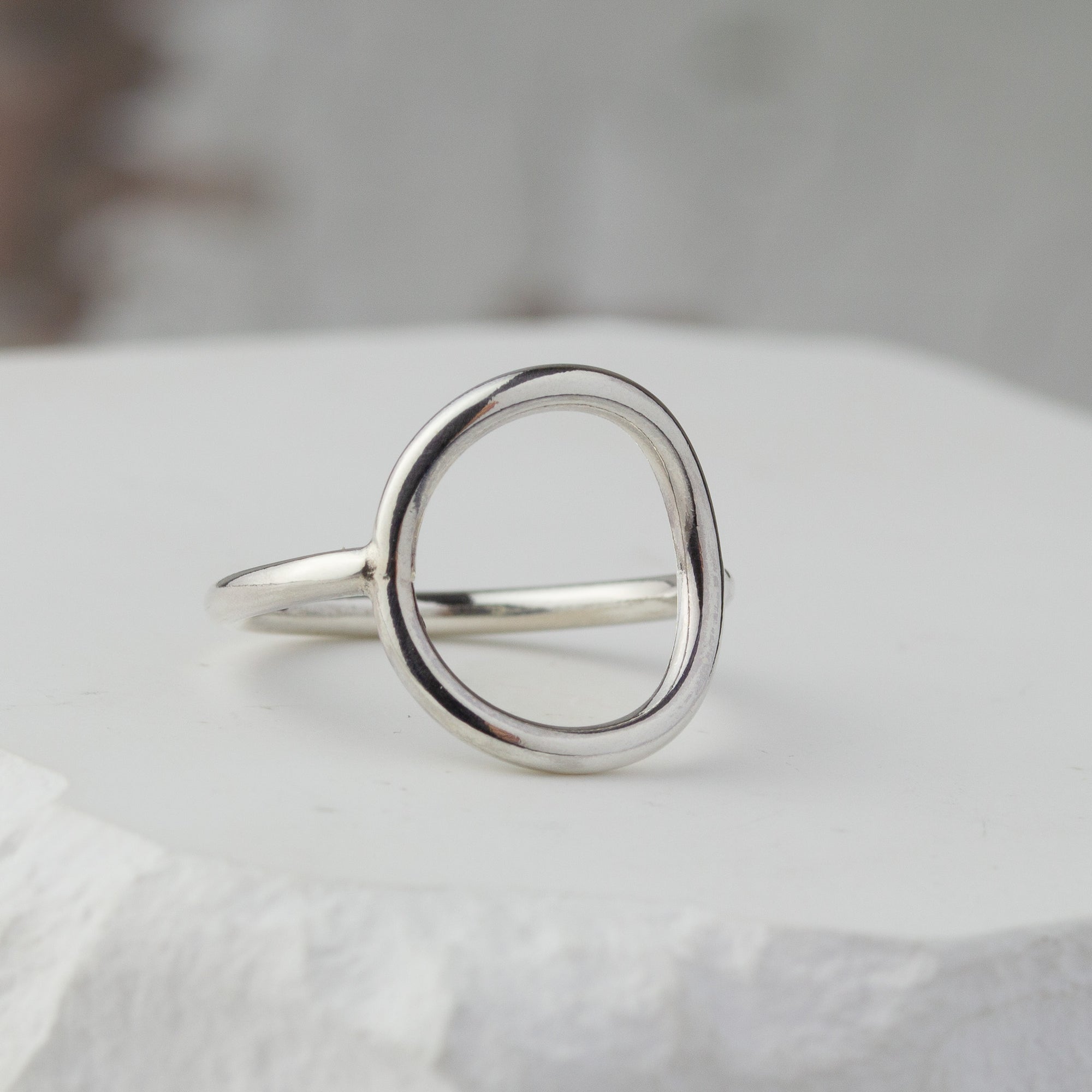 Silver Open Circle Ring