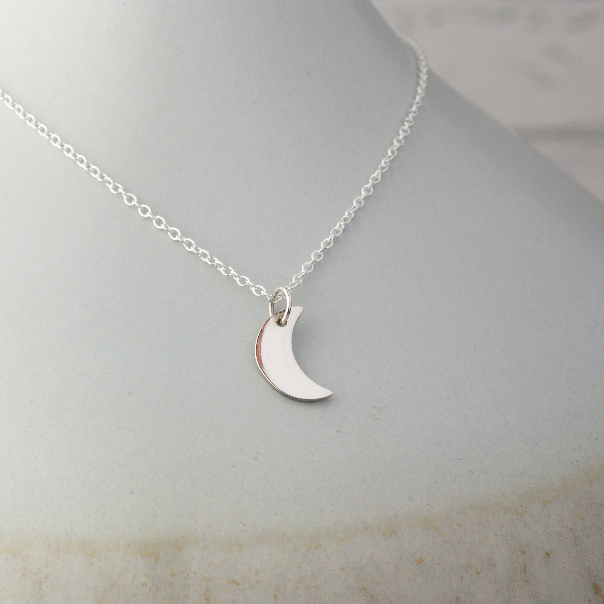 Lunelle Silver Crescent Pendant