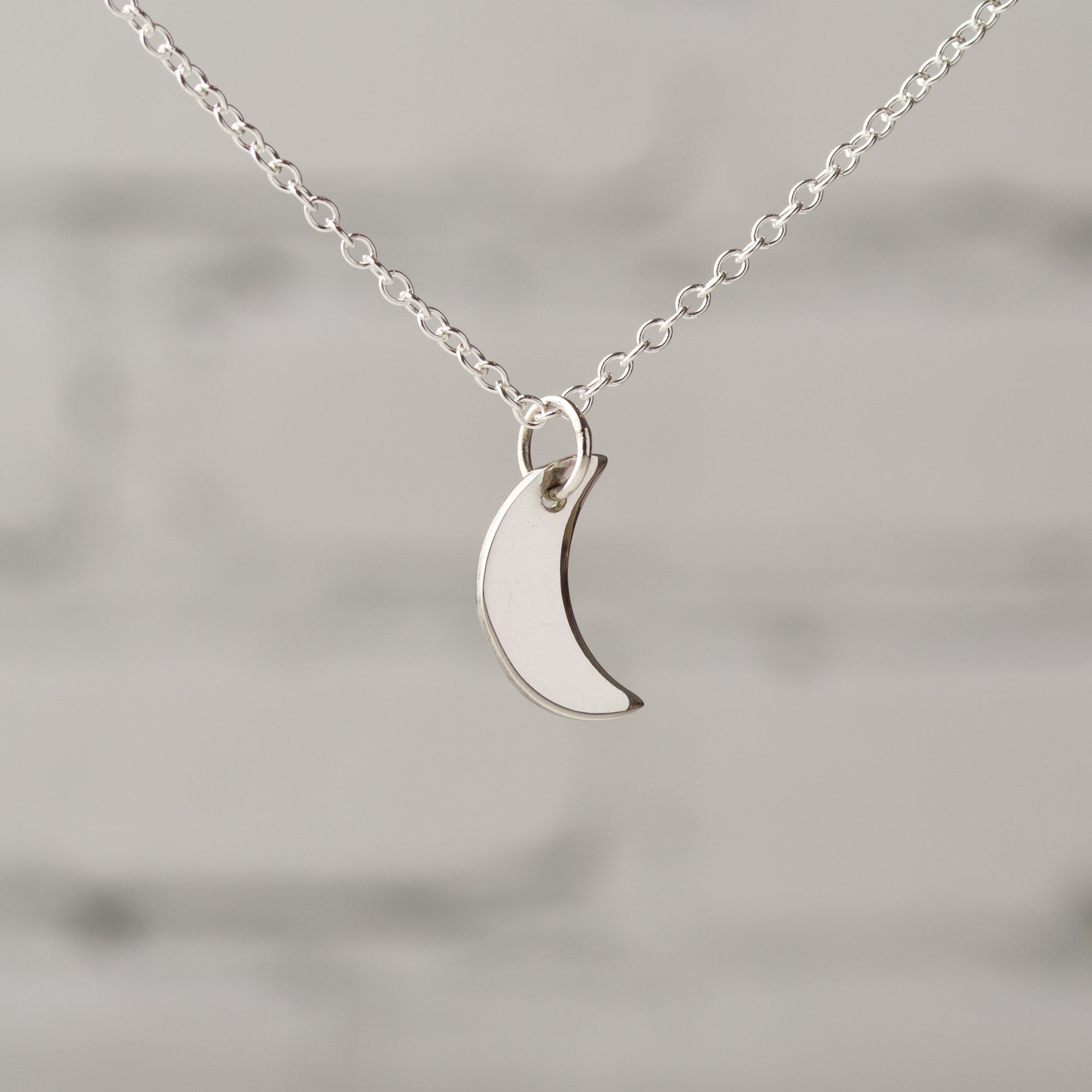 Lunelle Silver Crescent Pendant