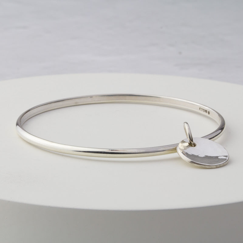 Mezza Lunelle Silver Bangle
