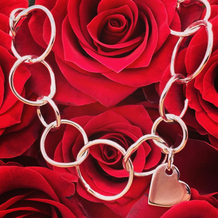 Mistura Fused Link Bracelet with Heart Charm