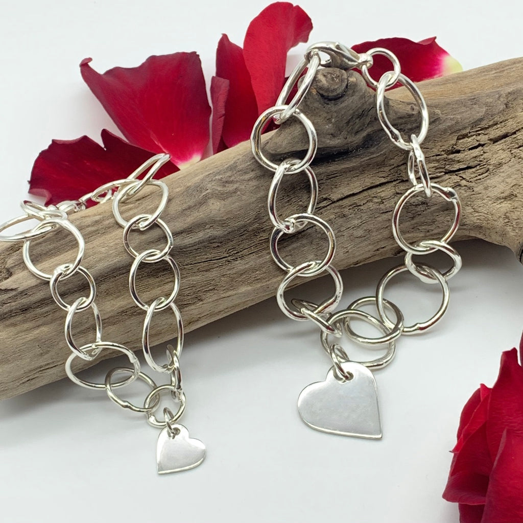 Mistura Fused Link Bracelet with Heart Charm