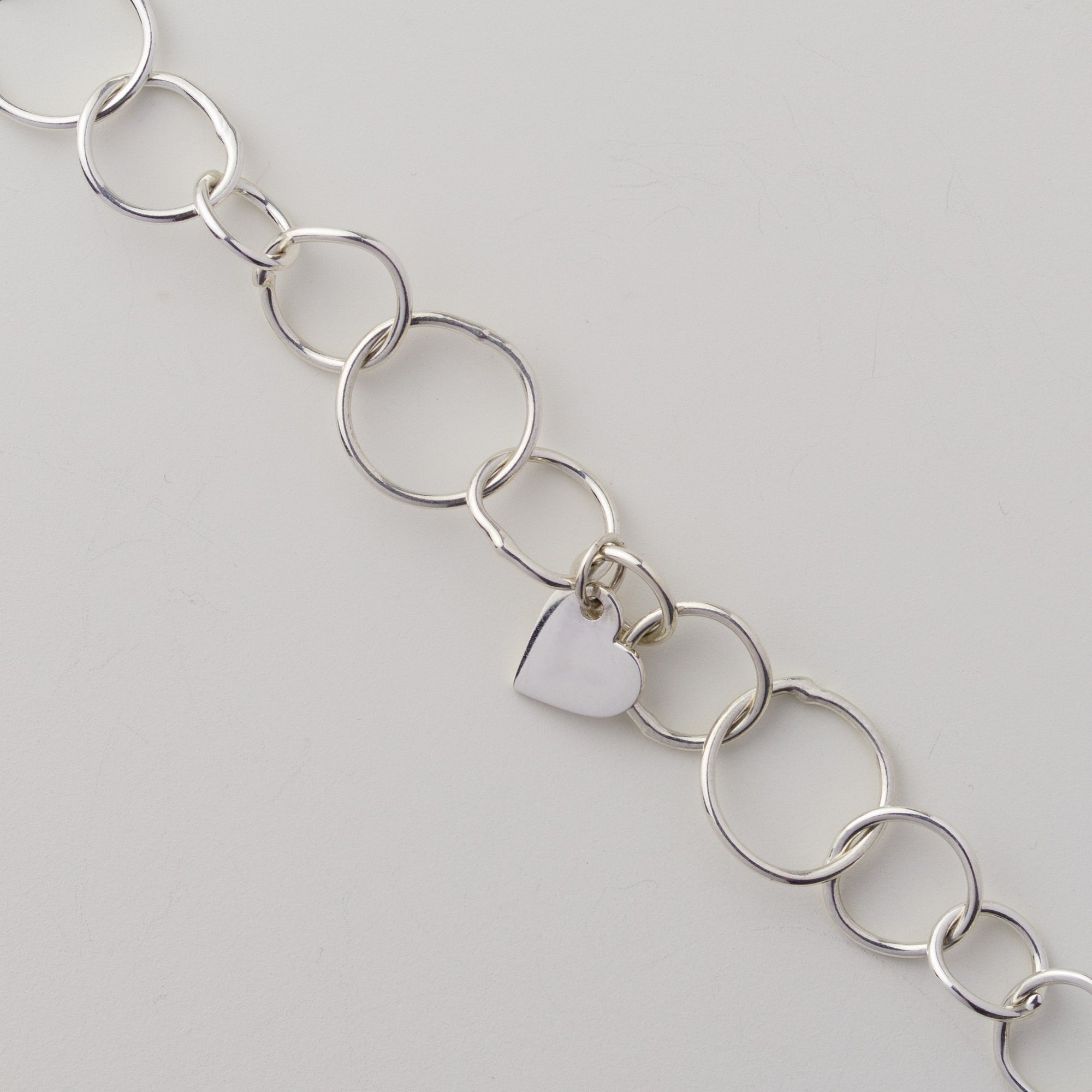 Mistura Fused Link Bracelet with Heart Charm - Light