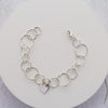Mistura Fused Link Bracelet with Heart Charm - Light