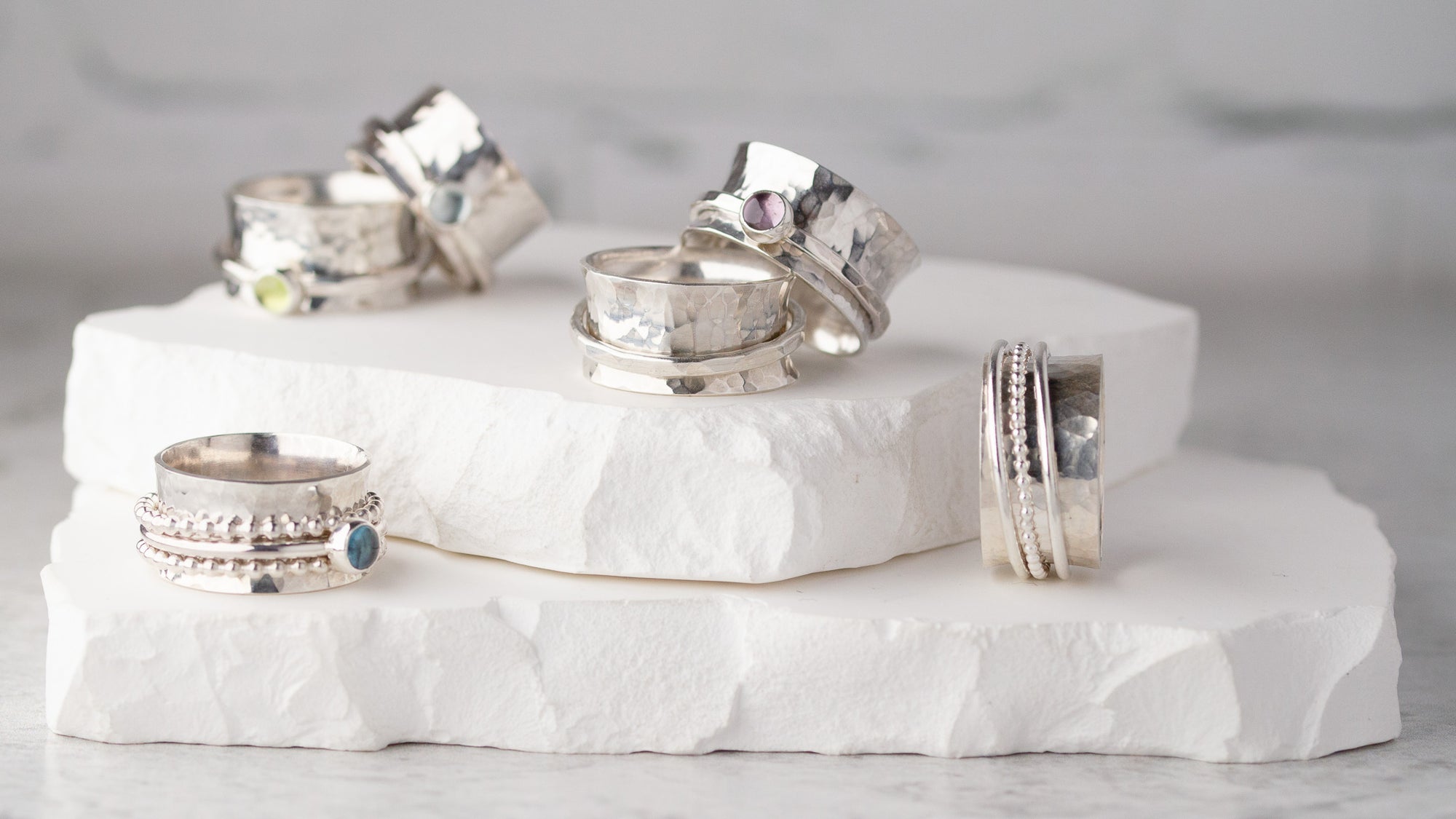 Gemstone Spinner Ring