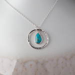 Caldera Pera Turquoise Silver Pendant