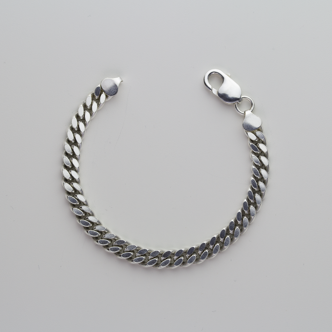 Men's Silver Heavy Curb Chain Bracelet
