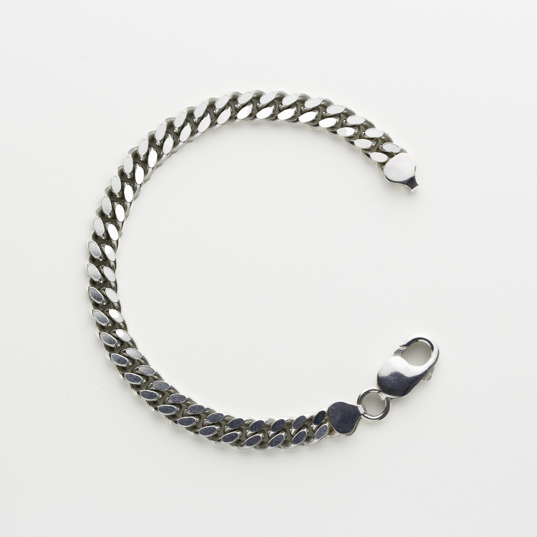 Men's Silver Heavy Curb Chain Bracelet