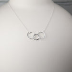Caldera Tre-Anelli Silver Necklace