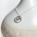 Caldera Amor Pink Sapphire Heart Pendant Necklace