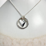 Caldera Amor Sky Blue Topaz Heart Pendant Necklace