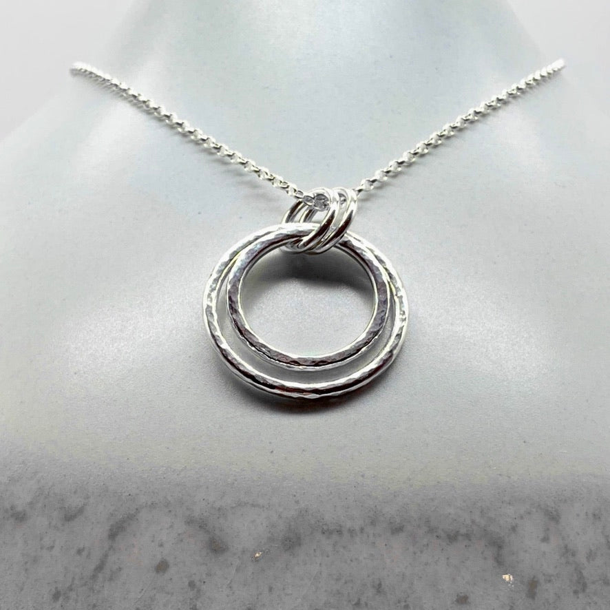 Caldera Cirque Nocturno handmade silver pendant necklace