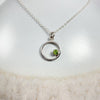 Caldera Eclissi Peridot Silver Pendant Necklace