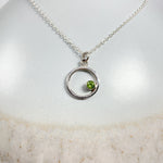 Caldera Eclissi Peridot Silver Pendant Necklace