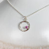 Caldera Eclissi Pink Sapphire Silver Pendant Necklace