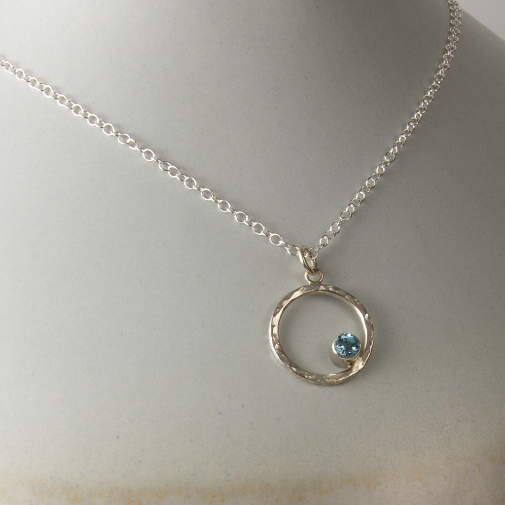 Caldera Eclissi Swiss Blue Topaz Pendant
