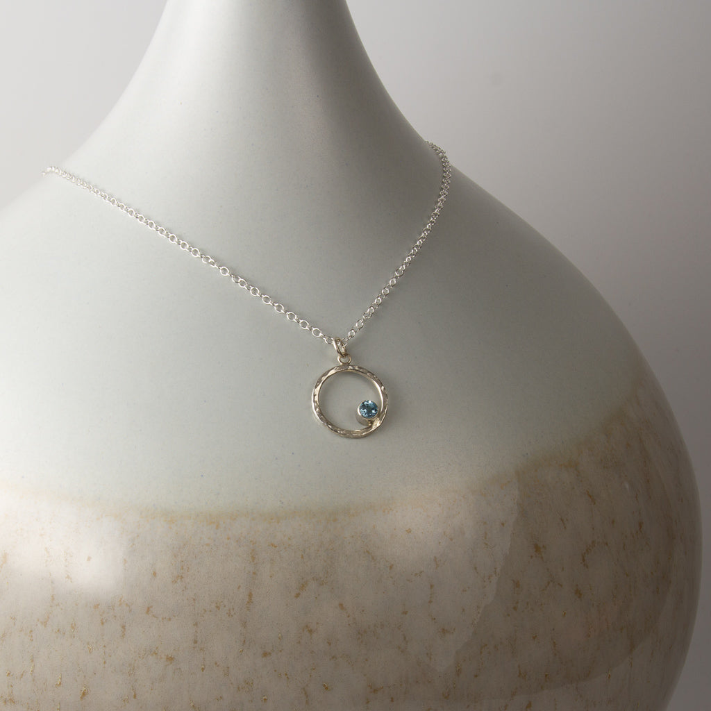 Caldera Eclissi Swiss Blue Topaz Pendant