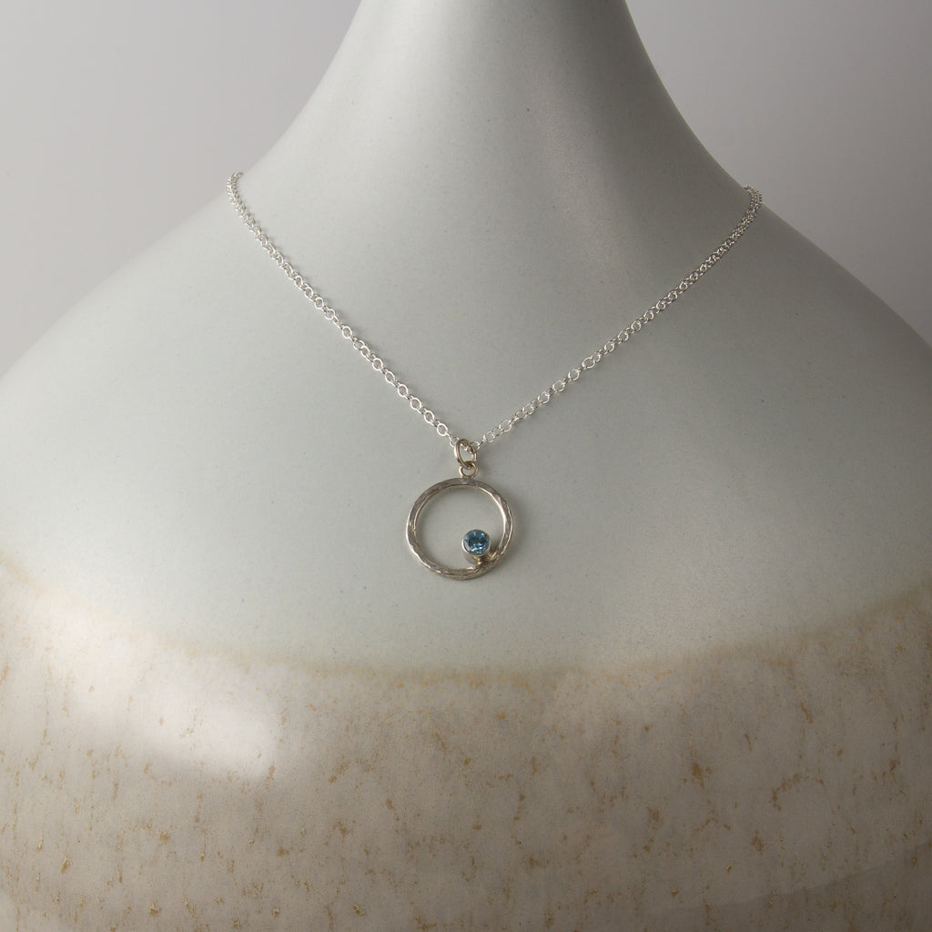 Caldera Eclissi Swiss Blue Topaz Pendant