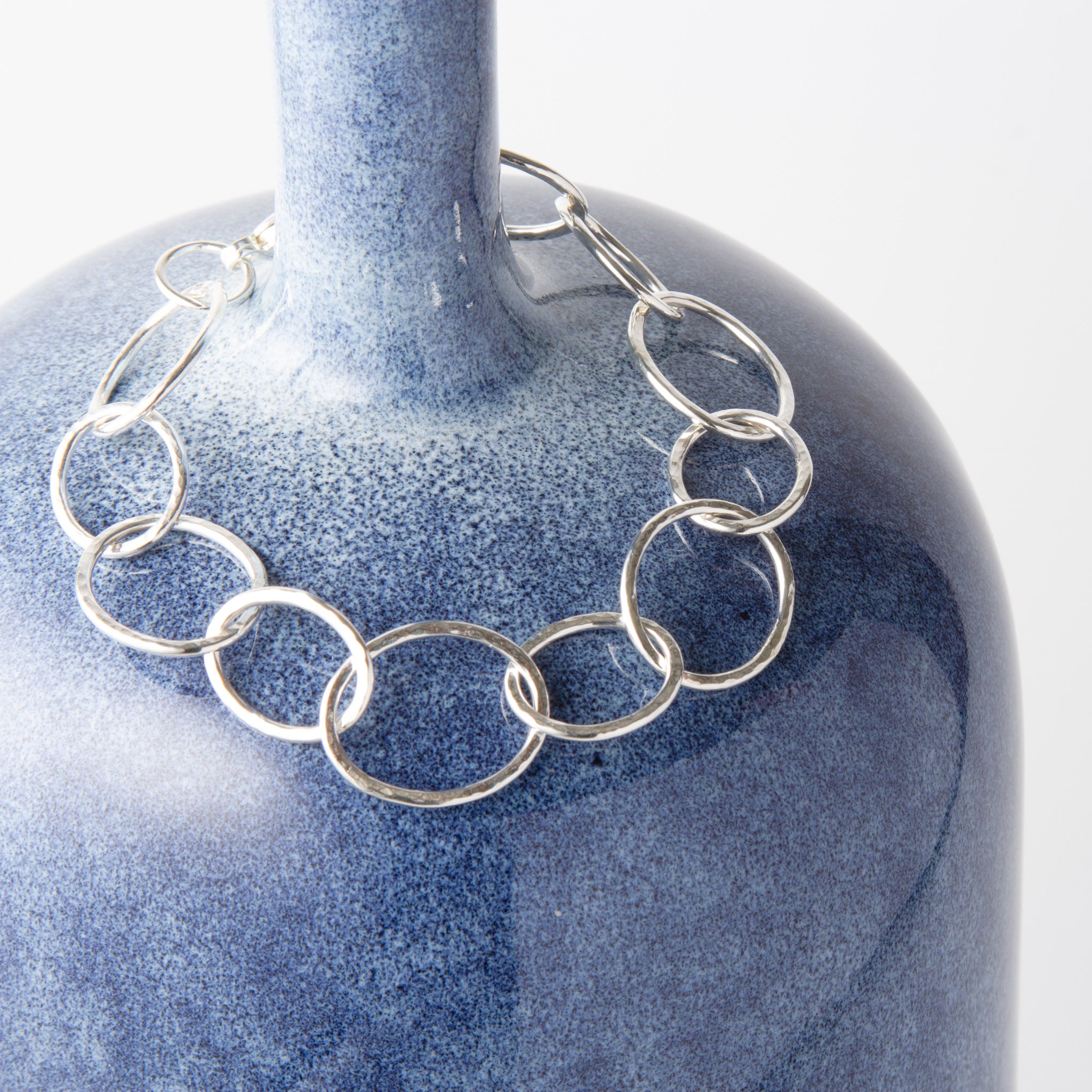 Caldera Ovale Silver Link Bracelet - Chunky Oval Link Bracelet