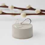 Caldera Perla Silver Droplet Stud Earrings Pair