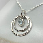 Caldera Saturno Aquamarine Pendant Necklace