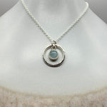 Caldera Solaris Milky Aquamarine Pendant Necklace Face-On