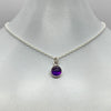 Stella Round Amethyst Cabochon Pendant Necklace